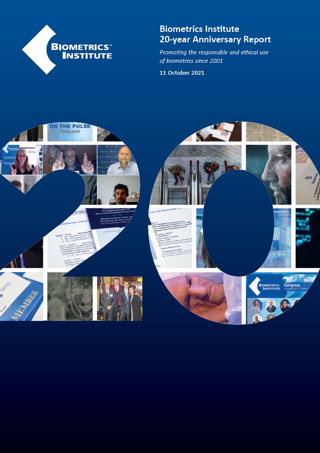 Biometrics Institute 20-year Anniversary Report
