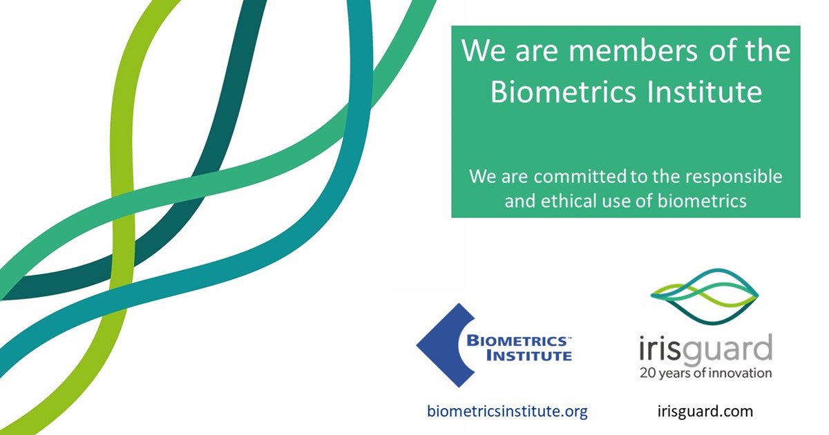 IrisGuard joins the Biometrics Institute as both celebrate 20 years of success